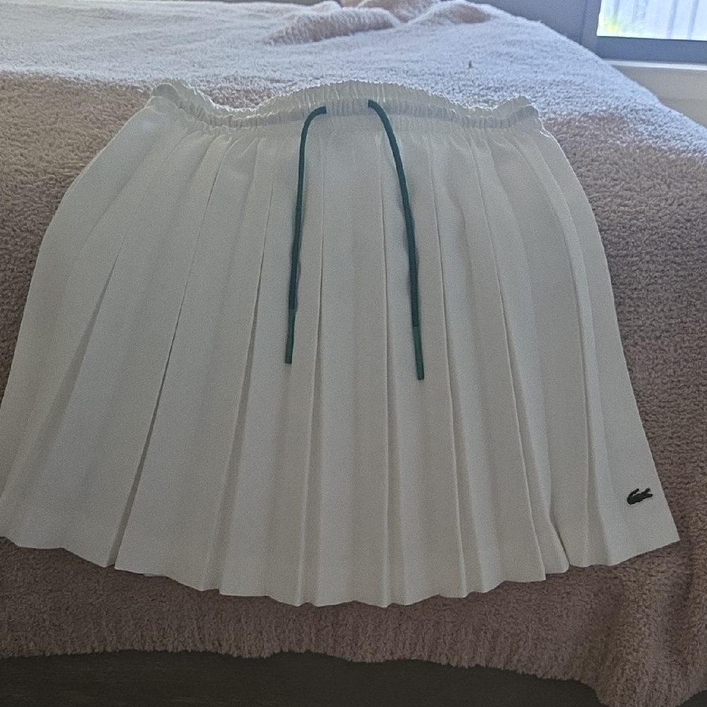 Lacoste White Pleated Skirt